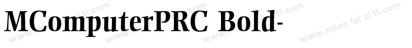 MComputerPRC Bold字体转换